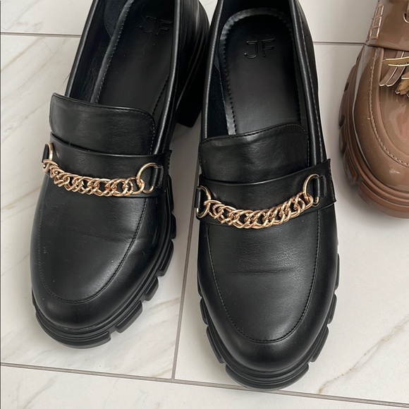 Stylish JustFab Loafers - Black and Brown- Size 11 EUC - Picture 4 of 10